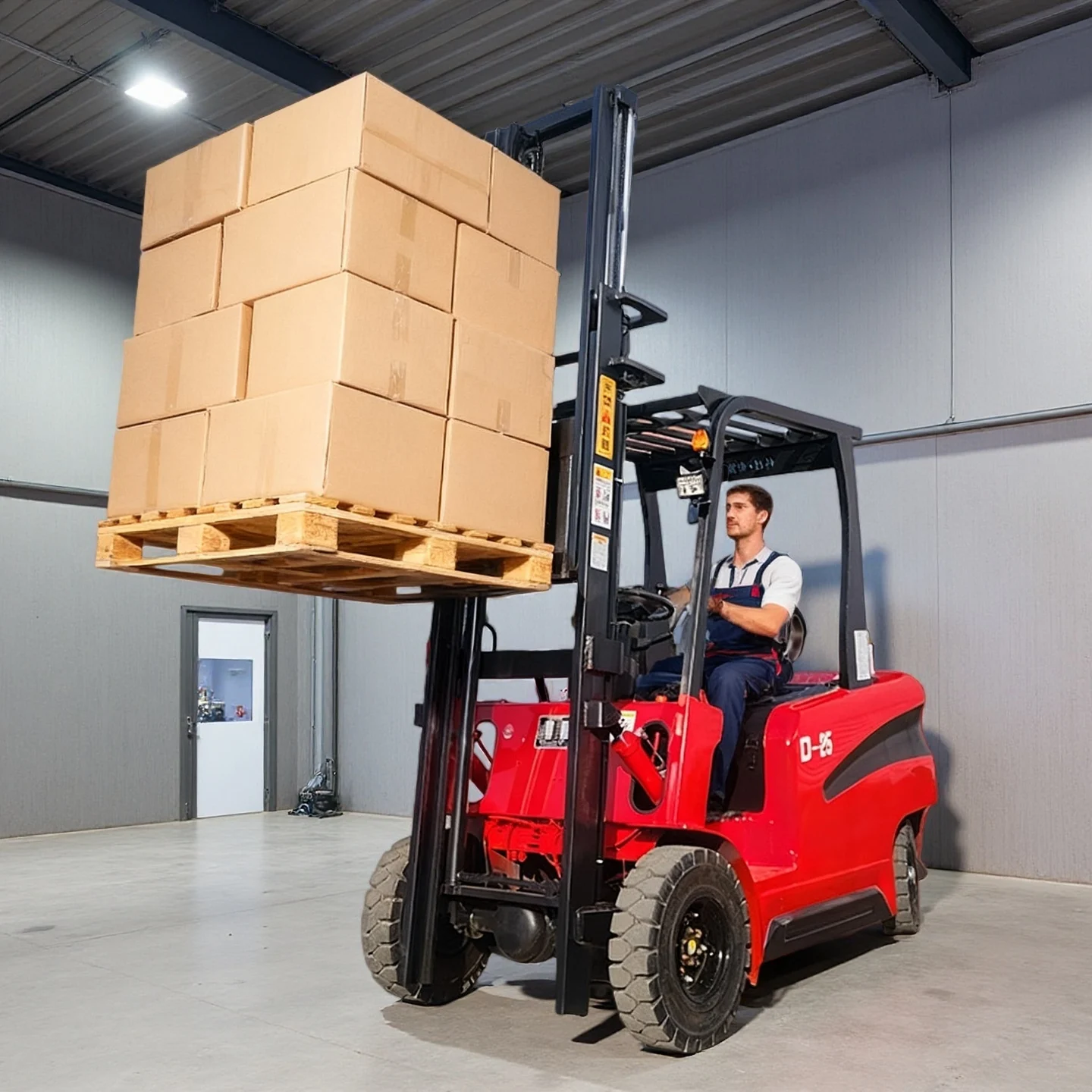 Customized Electric Forklift 1Ton 2Ton Hydraulic Stacker Pallet Truck for Warehouse Small Electric Forklift Portable Battery - Detail 1