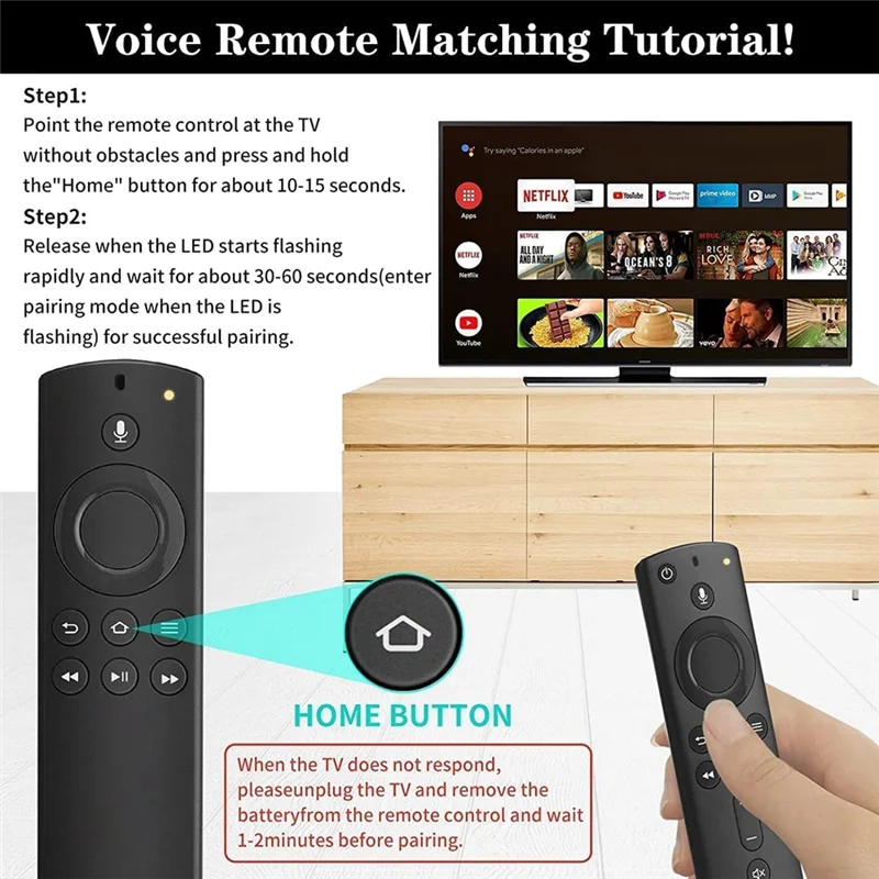 1Nd Gen DR49WK B PE59CV Voice Remote Control for Smart Stick(2Nd Gen/3Rd Gen/Lite/4K)For Smart TV Cube