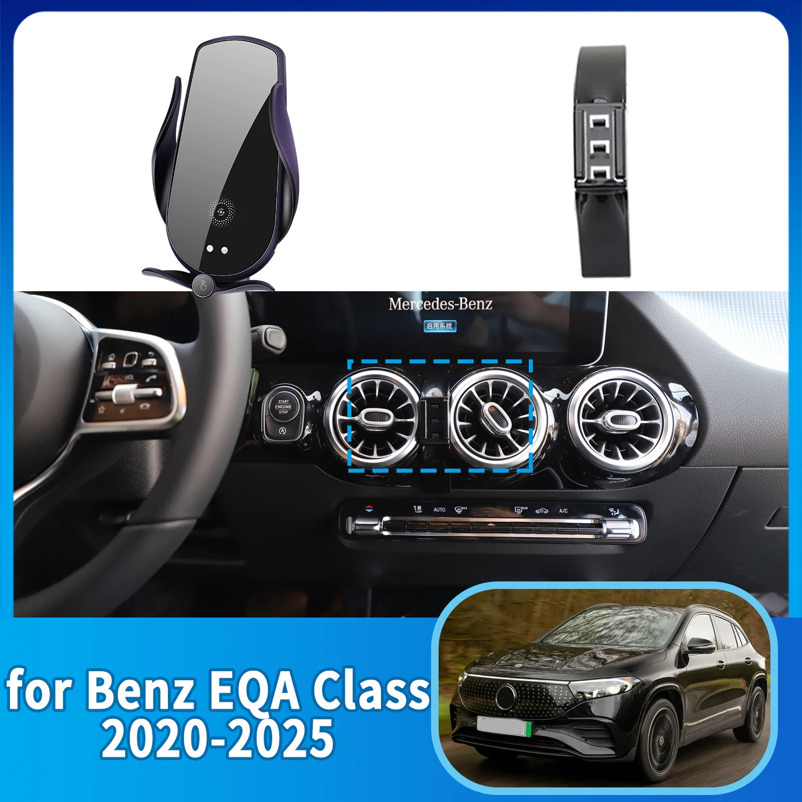 

Car Mobile Phone Holder for Mercedes-Benz EQA Class B GLA H234 2020~2025 GPS Bracket Accessories Navigation Stand Auto