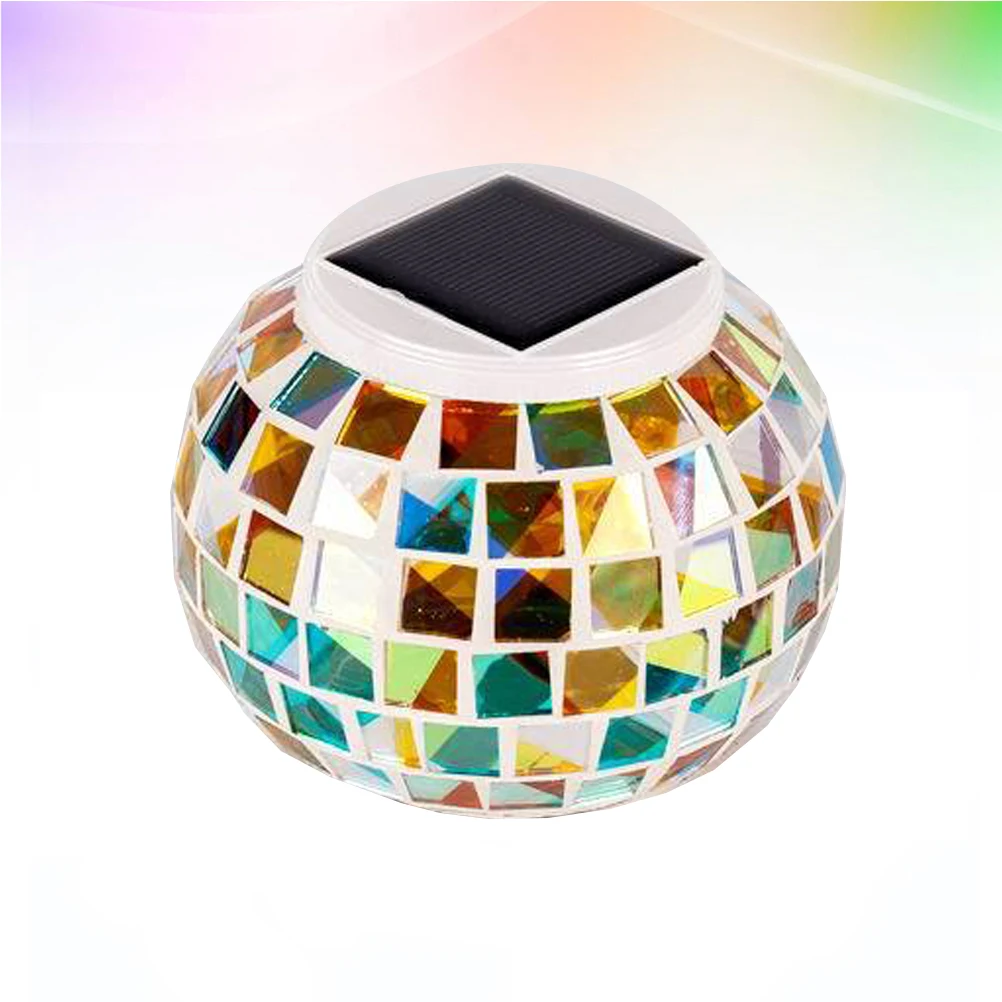 

Solar Powered Lawn Light 1 White LED 1 Colorful LED Mosaic Lamp Outdoor Garden Waterproof Decoration Bright Color Modes