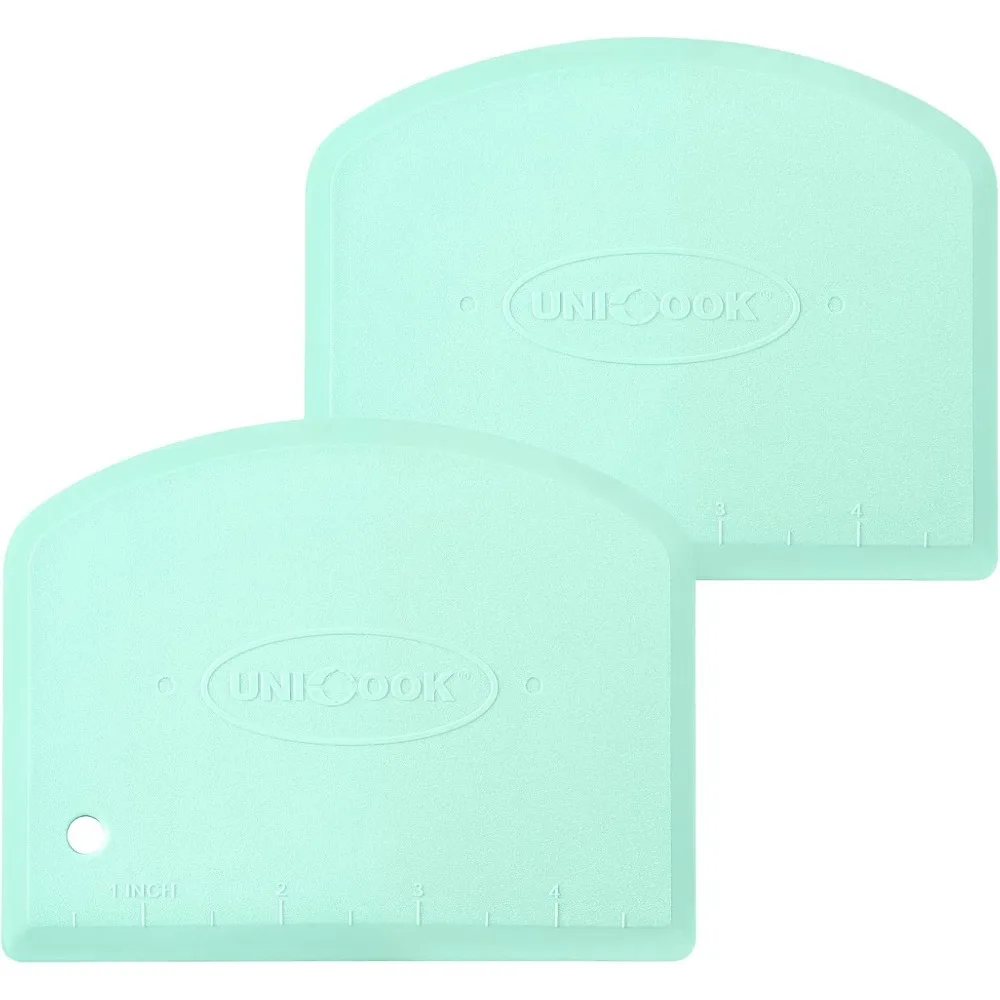 

Dough Scraper Cutter, Flexible Plastic Bench Scraper for Baking Pizza/Pastry/Cake, Multipurpose Baking Tools