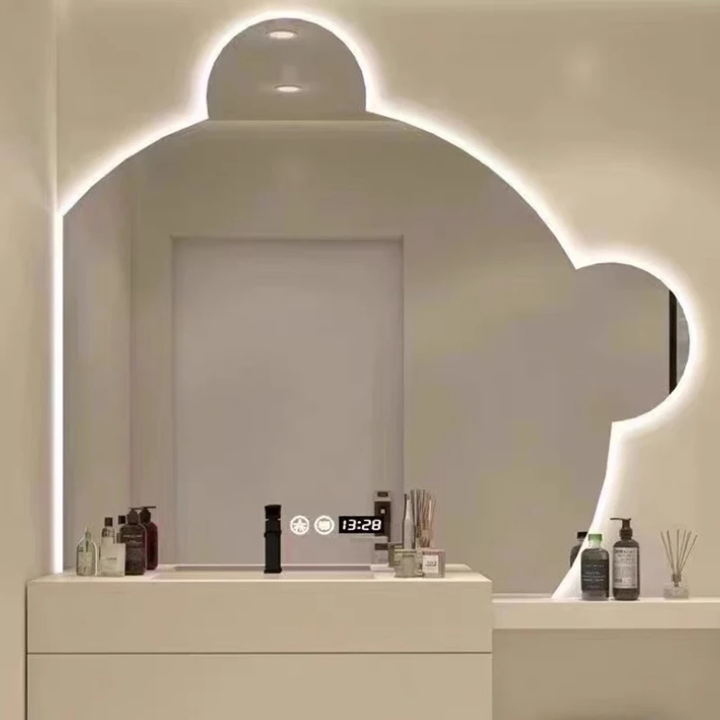 Art Vanity Mirror Modern Aesthetic Nordic Luxury Funky Wall Cute Mirror Portable Cosmetics Custom Spiegel Wand Home Products