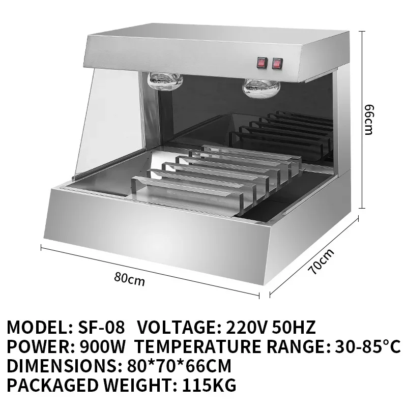 Commercial Food Holding Display Cases, Snack Vending Machines, Electric French Fry Display and Heating Units(Customized)