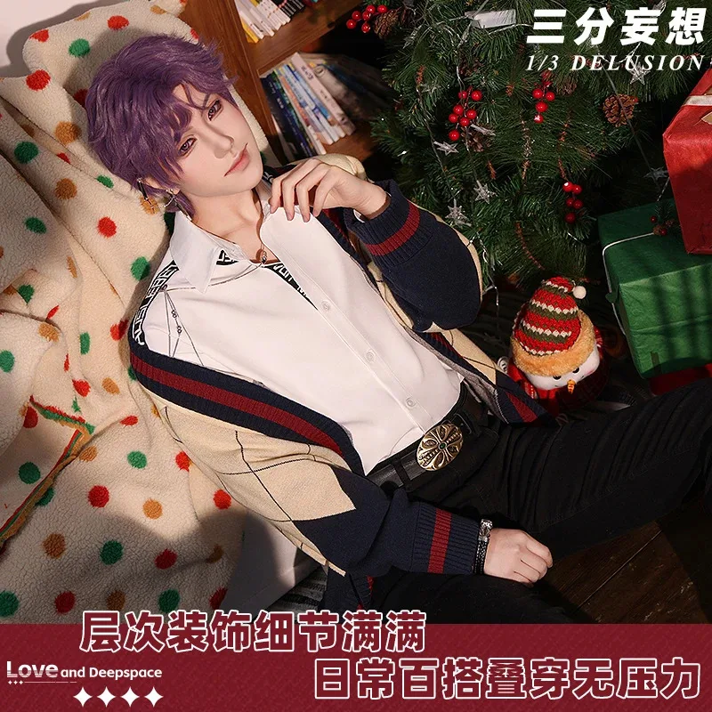 أزياء CyAnime التأثيرية لعبة الحب والفضاء العميق رافاييل قناع الدعائم الرجال سترة غير متماثلة Qiyu Rafayel سترة للحزب