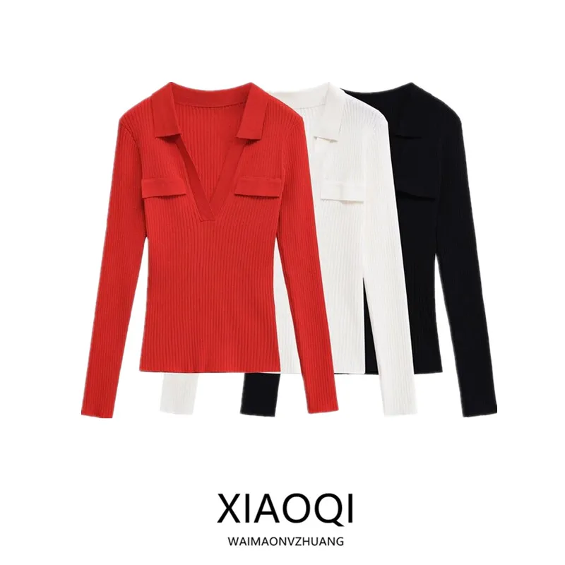 

Осенняя коллекция 2025: Новинка! Женская модная трикотажная футболка с длинным рукавом в рубчик, универсальная, для повседневной носки, в стиле кэжуал.