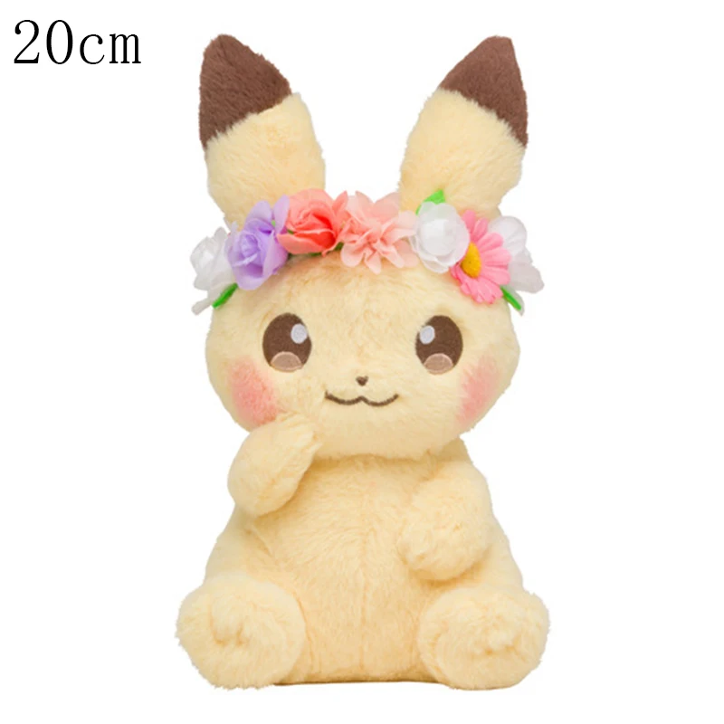 Easter Spring Festival Pokemon Eevee Pikachu Plush Toys Kawaii Scorbunny Ponyta Sylveon Pawmi Plush Doll  Xmas Gift For Children