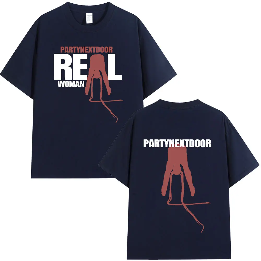 Rapper Partynextdoor Real Woman Album Cover Graphic T Shirt Men Women Hip Hop Oversized T-shirts Cotton Casual Tshirt Streetwear