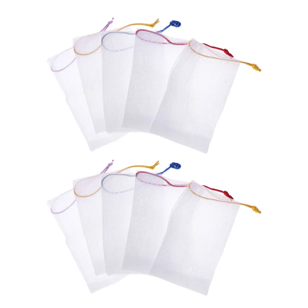 20Pcs Soap Saver Pouch Mesh Bag Net Hanging Design for Body Facial Cleansing Deep Soap Mesh Holder Cleansing