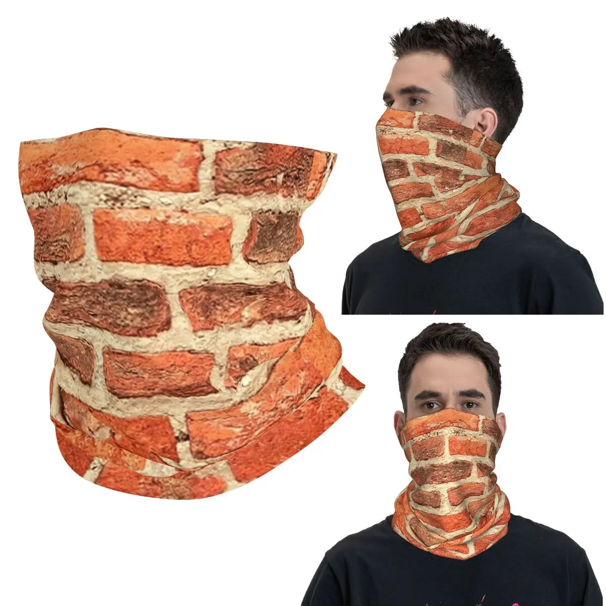 

Красная бандана на кирпичную стену, шарф с принтом, многофункциональный головной убор для верховой езды для мужчин, женщин, взрослых, дышащий