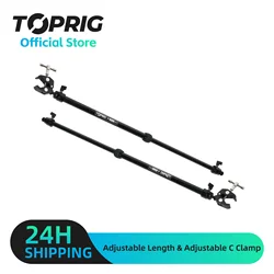 2PCS Toprig Camera Slider stability arms Support Rod for Slider Tripod Adjustable 49-76cm for Photography DSLR Camera Stabilizer