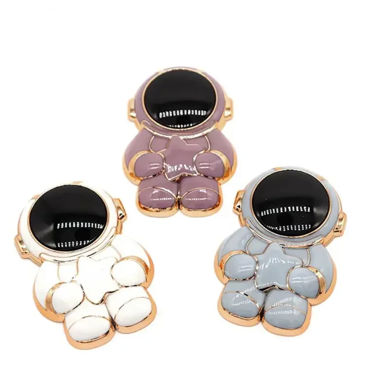 Support de téléphone en forme d'anneau, astronome de dessin animé, pâte tridimensionnelle, support de téléphone portable