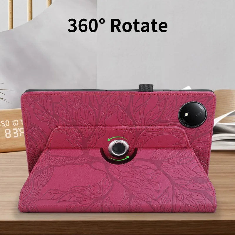 Para Funda Xiaomi Redmi Pad SE (2024) 8,7 "Funda protectora de cuero PU para Redmi Pad SE 4G 8,7 pulgadas 360 Funda con soporte giratorio