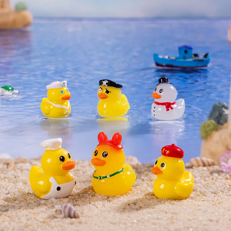 Luminous Mini Yellow Duck Small Ornament Miniature Animal DIY Home Decoration Accessories Kawaii Desktop Decoration Gifts image 2