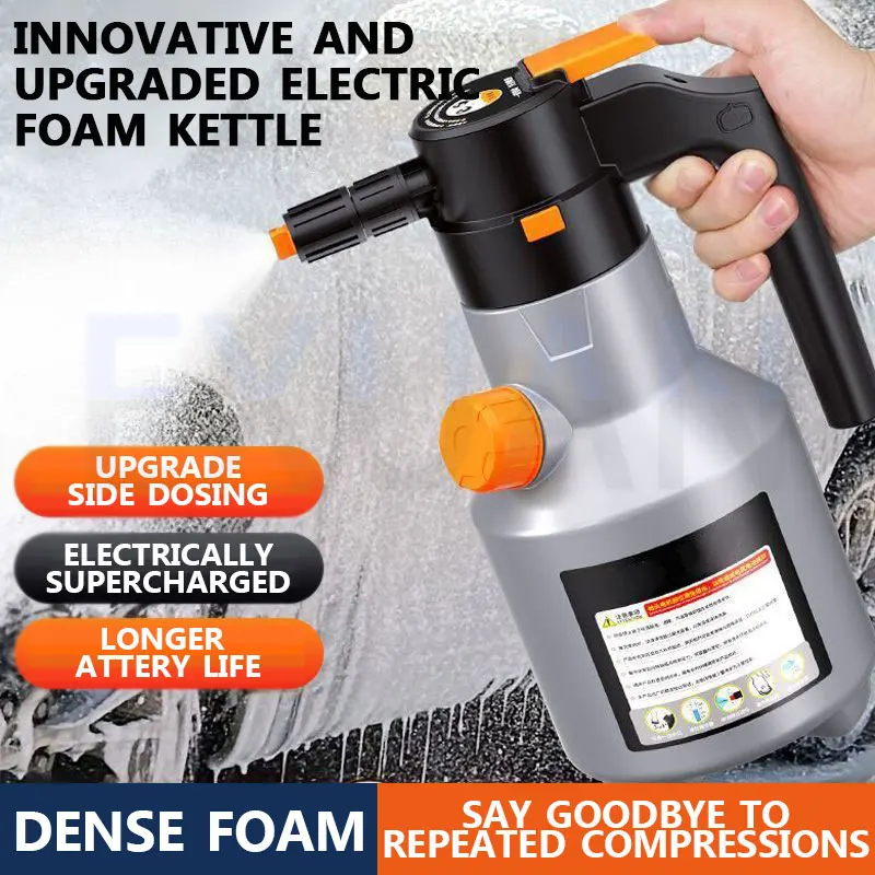 

Электрический полив из пены, автомобильный пенораспылитель для воды под давлением, портативный чайник для мойки автомобиля, 2 л Электрическая пена спринклерная цистерна автомобиль водяной пистолет под давлением автомоб