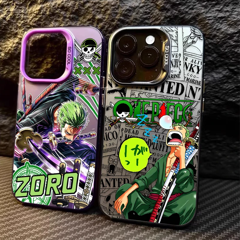 Anime One piece Roronoa Zoro Luxury Case for Samsung Galaxy S25 Edge S26 S24 S23 Ultra S22 S21 Plus FE A57 A37 A17 A07 4G Cover
