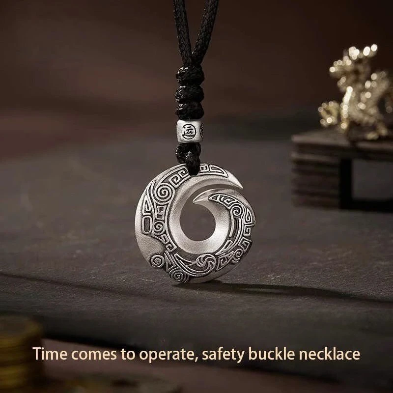 

Times Come and Go Necklace 999 Sterling Silver Pendant Amulet Pendant Gifts