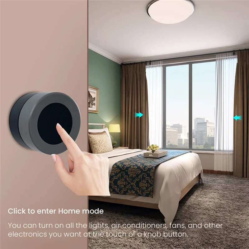 AA08-Tuya Zigbee Smart Knob Switch Wireless Scene Switch Button Controller Battery Powered Automation Scenario Smart Life App