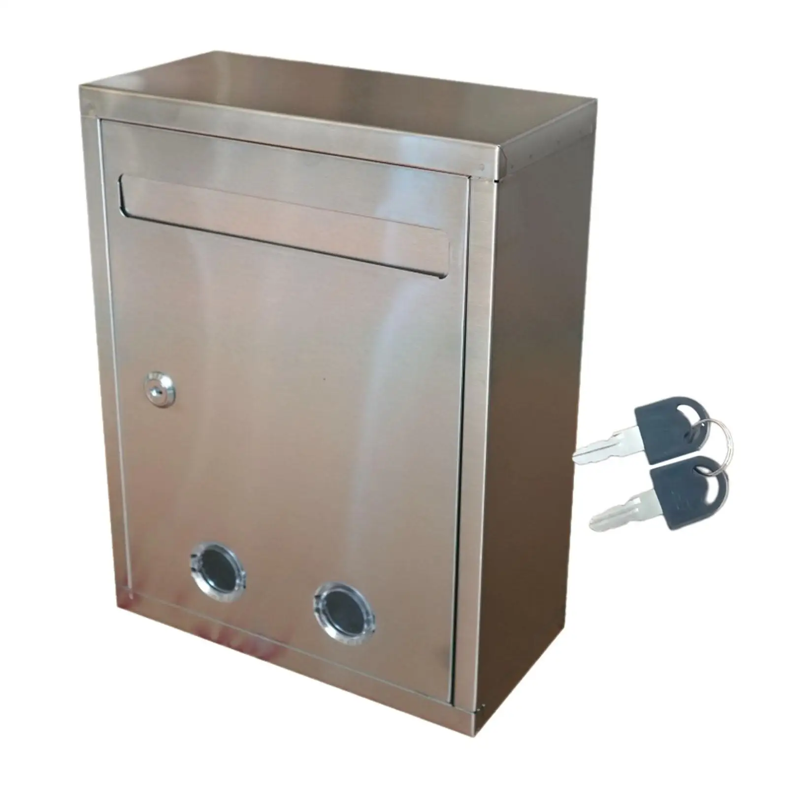 

Suggestion Box Ballot Box Silver Wall Mounted Tip Money Box Donation Box for Tip Jar Fundraising Feedback Suggestions Voting