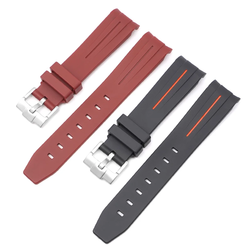 20mm Curved End Rubber Strap for Omega x Swatch MoonSwatch Men Women TPU Sport Waterproof Diving Bracelet Band Watch Accessories