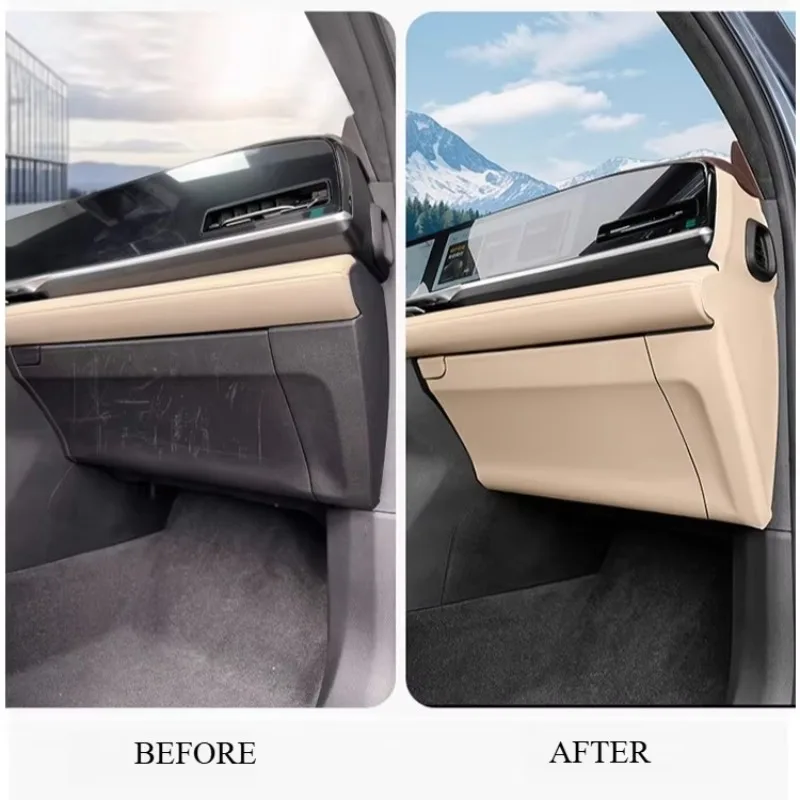 

Car Glove Box Anti Kick Pad Cover Stickers Co-pilot PU Leather Protection Film for Grand Koleos/Geely Monjaro KX11 Xingyue L