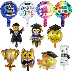 5/10/20pcs Graduation Balloon PhD Hat Congratulation Ceremony Back To School Grad Foil Balloons Party Decoration Air Globos