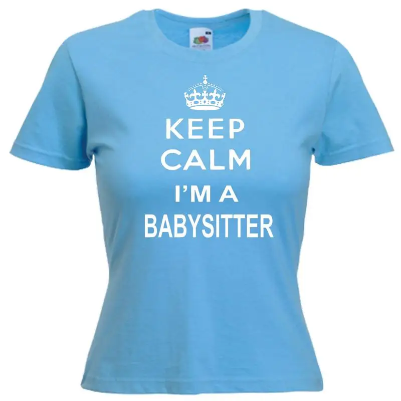 Женская футболка Keep Calm Babysitter, 13 цветов, размер 6, 16