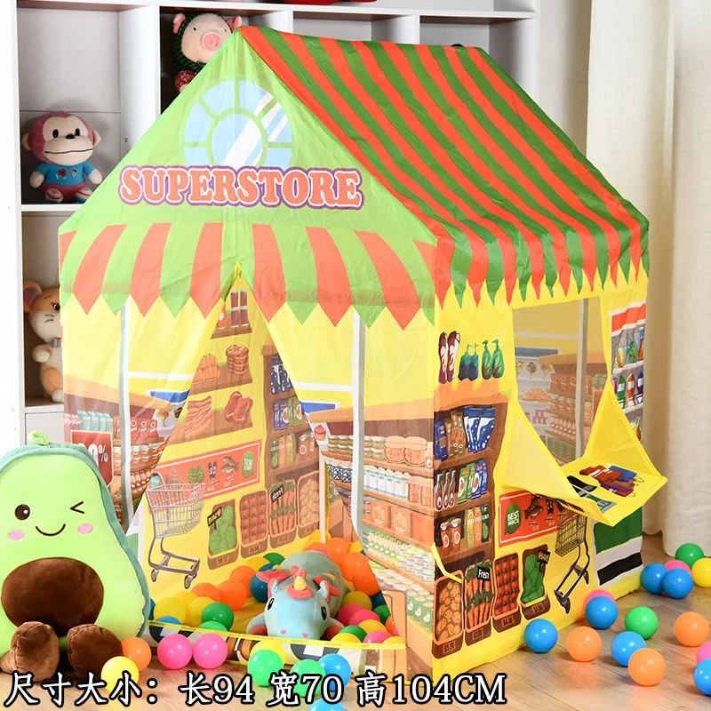 Tenda portatile per bambini casa campagna per bambini tenda per feste giocattoli tenda per bambini casa da gioco piscina per palline al coperto per bambini giocattoli per la casa dei giochi