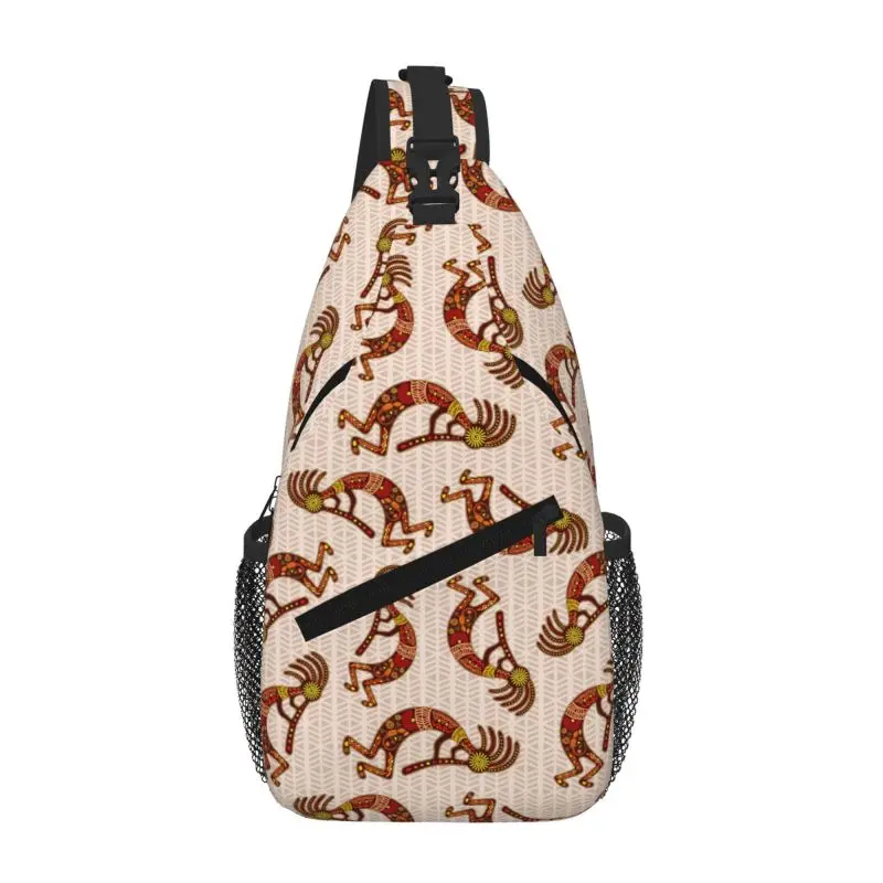

Southwest Tribal Native American Kokopelli Sling Chest Bag Custom Crossbody Shoulder Backpack for Men Cycling Camping Daypack