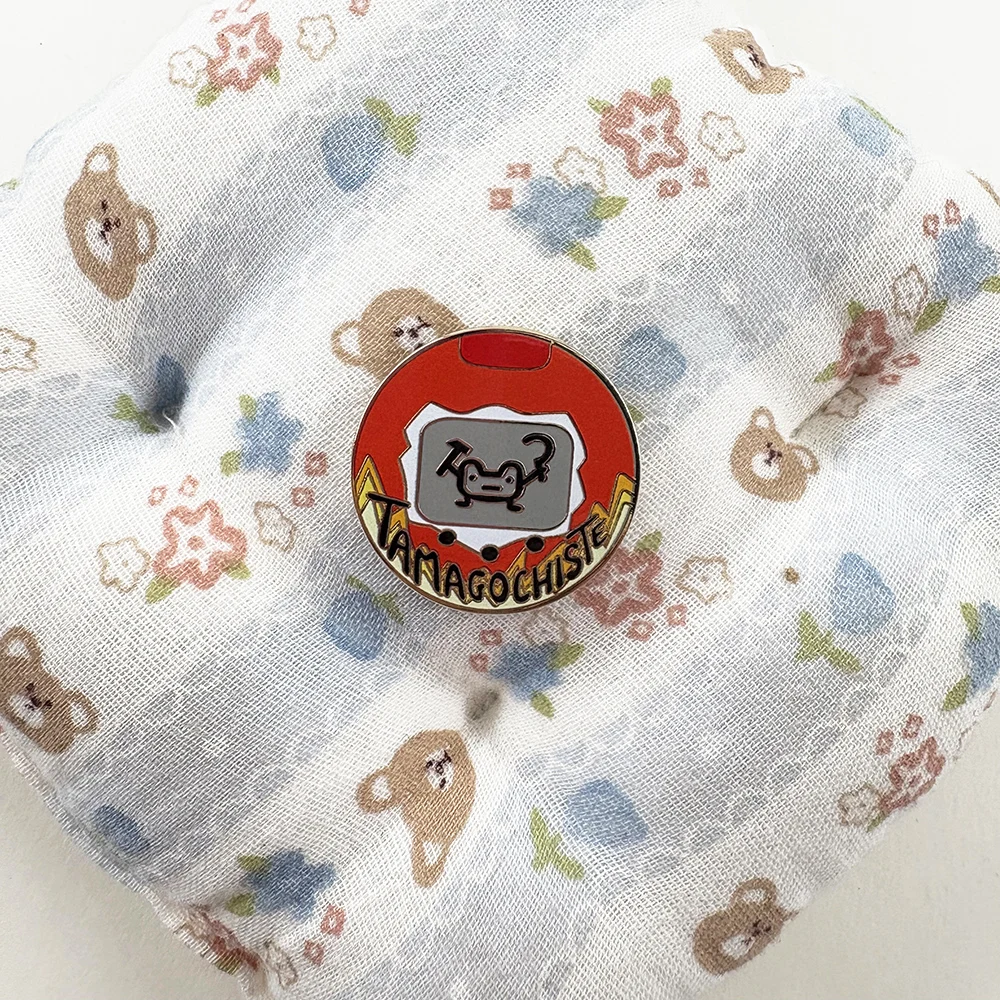 Miniature Electronic Character Game Console Enamel Pin Pet Egg Brooch Tamagotchi Fans Gift Accessories view 5