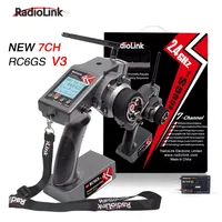 RadioLink RC6GS V3 2.4G 6CH Rc Car Controller Transmitter w/ R7FG Gyro Inside Receiver for RC Car Boat (600m Distance)
