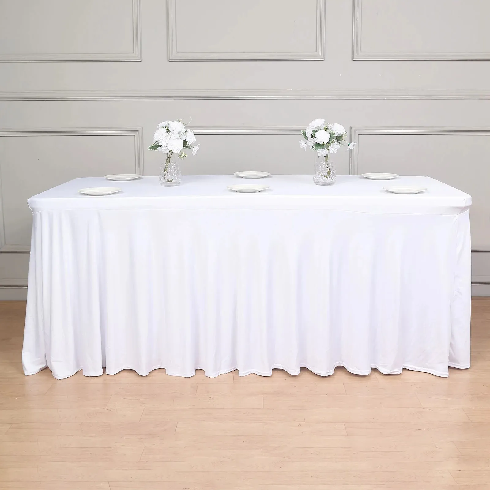 

1pcs Sold Rectangle Fitted Stretch Spandex Table Cover Tablecloth Lycra Long Bar Table Cloth For Hotel Event Party Decoration