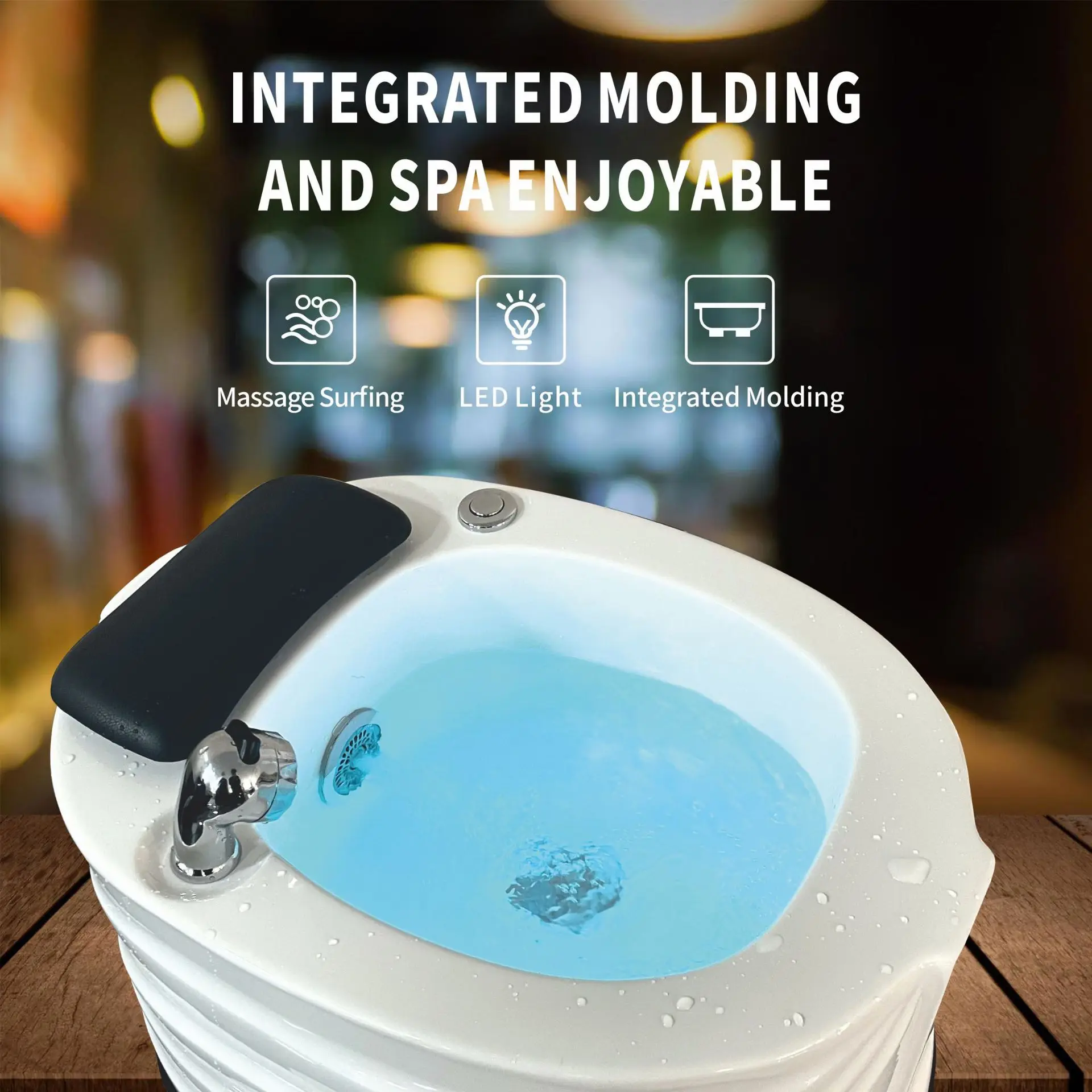 

Adjustable Foot Bath Basin with Multi-Color Light Therapy for Professional Use Foot Reflexology Massage Basin