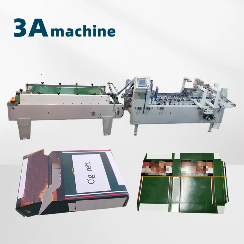 Fully Automatic Zh500 PLC Controlled Small Carton Paper Box Gluing Machine 250m/min High-Speed 250 M/min Capacity