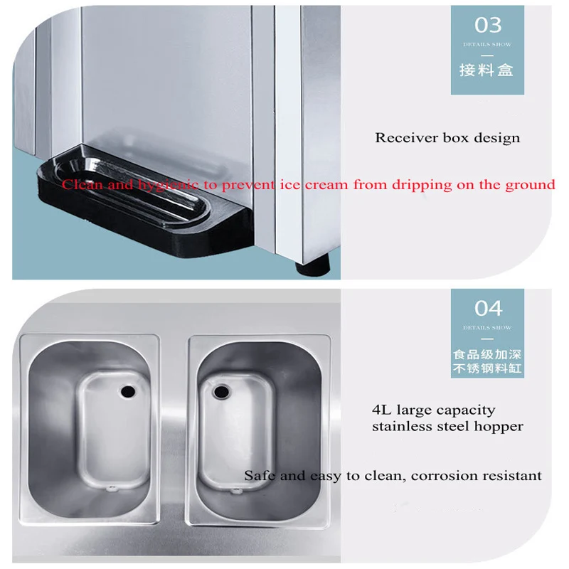 Машина для мягкого мороженого Настольные машины для мороженого Торговый автомат для десертного мороженого из нержавеющей стали Коммерческий