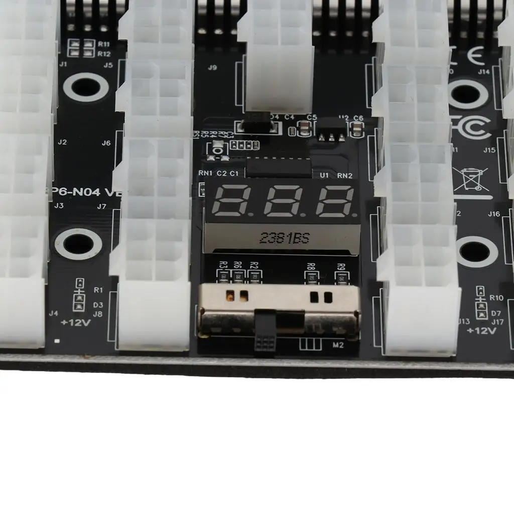 6 PIN Breakout Board for HP DPS 1200W Power Supply Adapter PVC Mining Button