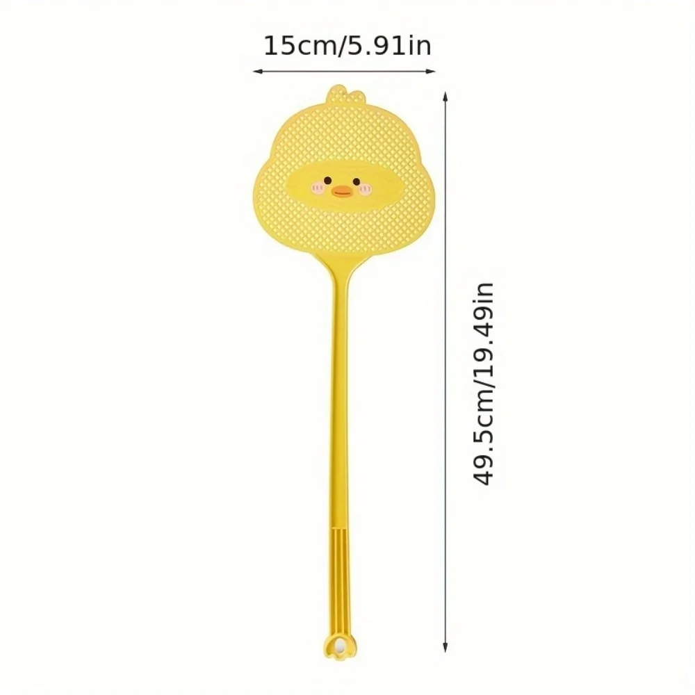 3 Cartoon Duck-Patterned Fly Swatters, Extended and Thickened for Durability, Suitable for Home, Garden, and Living Room Mosquito Control