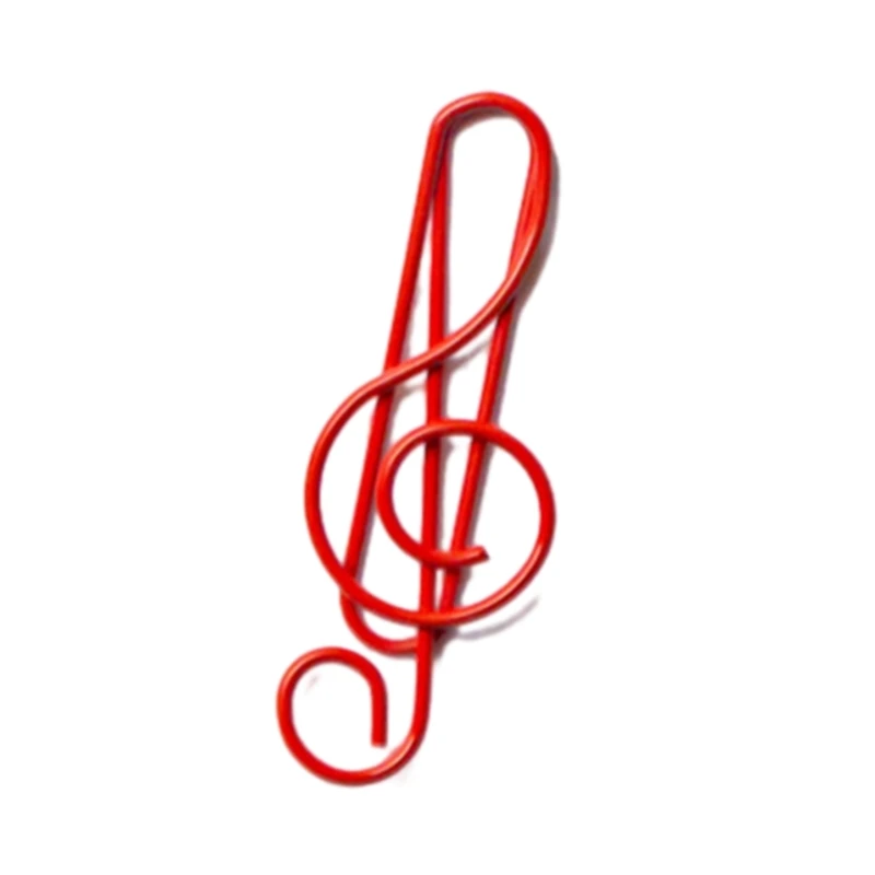 50 ชิ้นคลิปหนีบกระดาษน่ารัก Musical Note รูปร่างกระดาษคลิปบุ๊คมาร์คคลิปอุปกรณ์สำนักงานสำหรับงานแต่งงาน Photo Wall Dropsale