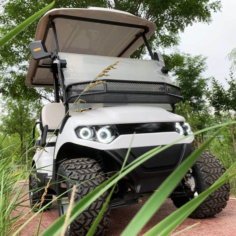 

2026 2 4 6 8 Seater High End Custom Good Quality Electric Golf Cart Golf Bag Rain Cover Off Road Tire Aluminum Alloy Wheels