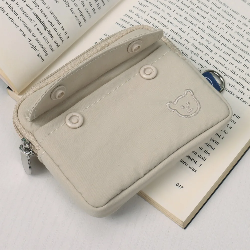 Fashion Solid Color Coin Purse Zipper Large Capacity Small Wallet Wear-resistant Card Holoder Male Female