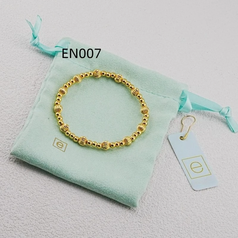 VKVVA Fashion Jewelry Gold-plated Dignity Sincerity Pattern 6mm Bead Bracelet for Women Unique Gifts