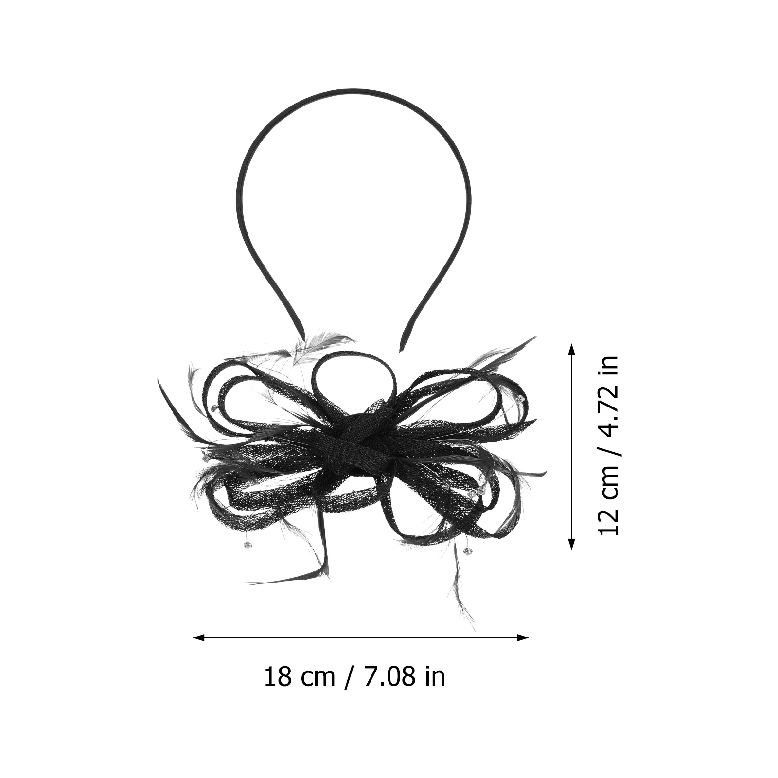 

Drill Clip Fascinator Hats for Women Tea Party Diamond Fascinator Hair Accessory Headband Vintage Hair Accessory