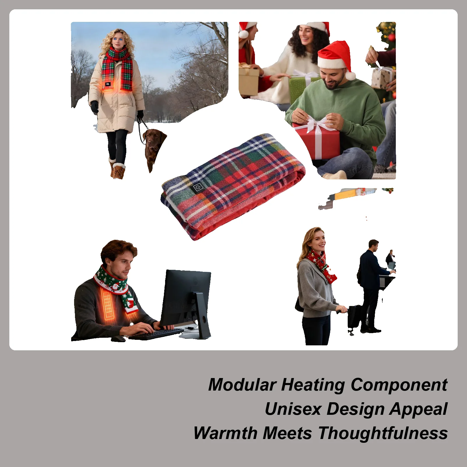 온열 스카프 3단계 온도 조절 목 히터 여성 남성 어른 아버지 어머니 남편용