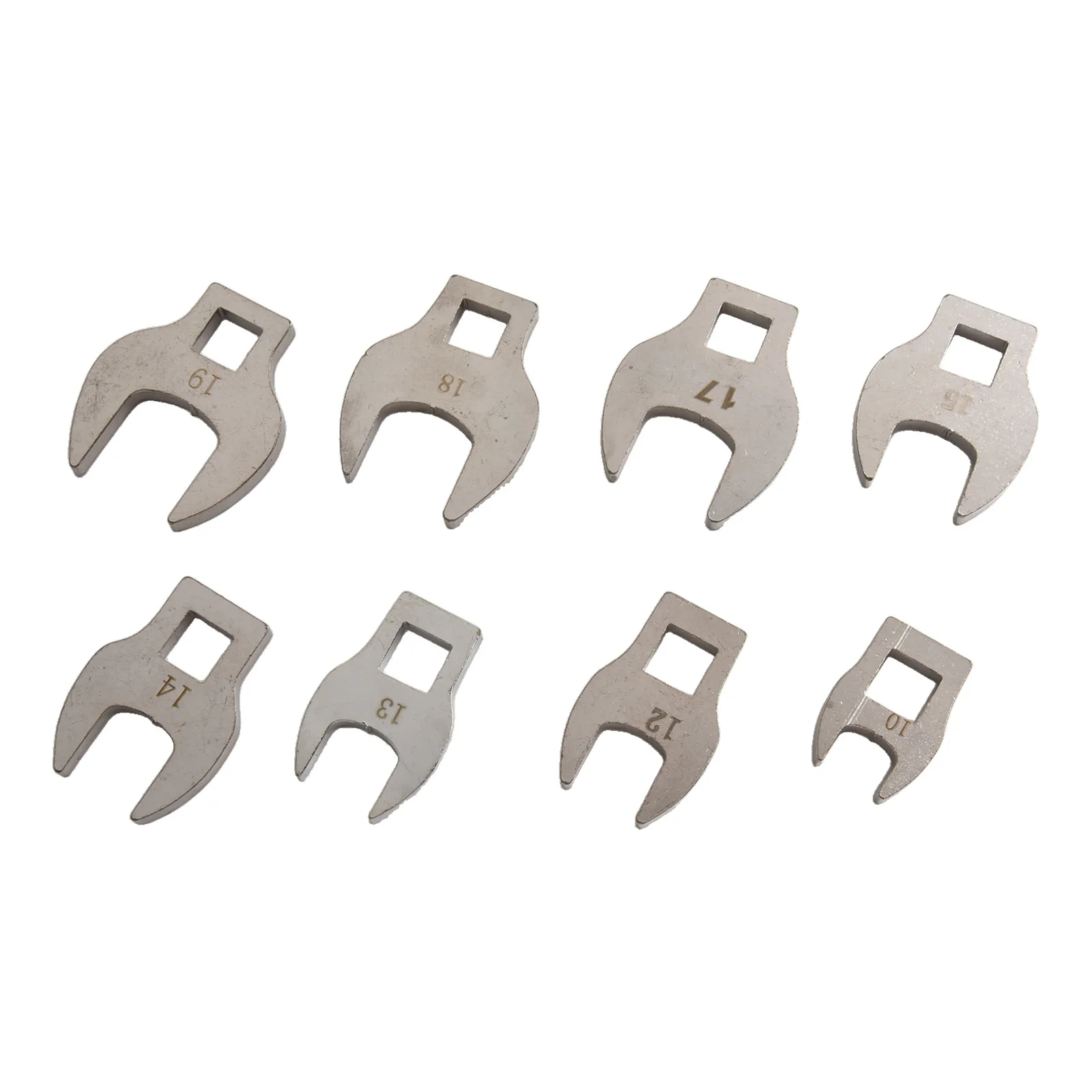 Automotive Repair Tools Workshop 10mm Crowfoot Wrench 8 Piece Set Excellent Material Gear Heat Treatment Process
