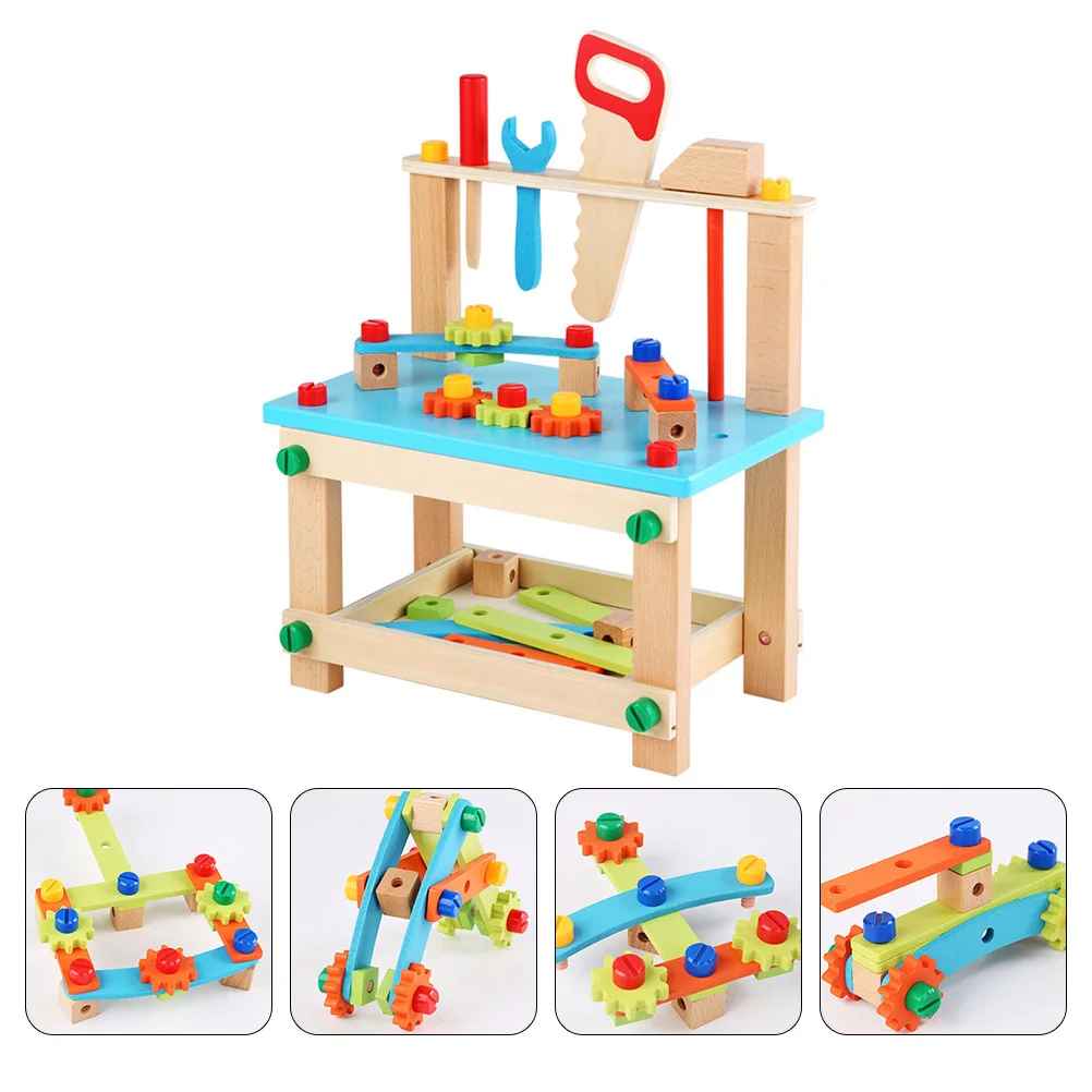 1 مجموعة الكرتون الأطفال أداة كرسي التفكيك اللعب مشرق اللون سطح أملس دائم الخشب التعليمية التنمية المبكرة