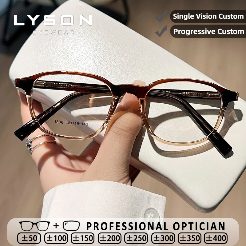 

LYSON Trendy Cat Eye Reading Glasses Women Blue Light Blocking Myopia Glasses Anti-Reflective Prescription Hyperopia Eyeglasses