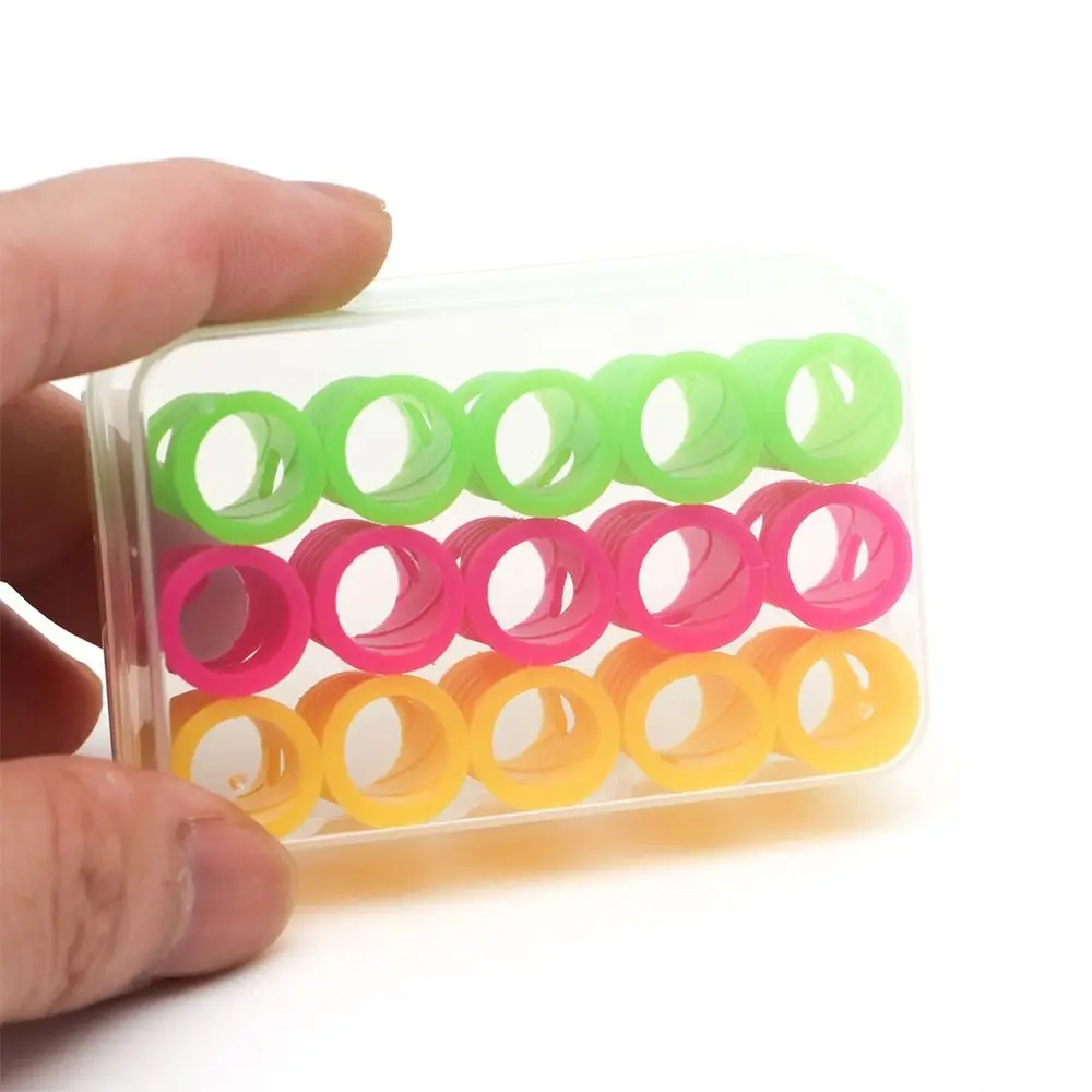 15Pcs Plastic Padel Racket Dampeners Colorful Vibration Reducing Tennis Racket Dampener Ring Shape Clear Storage Case
