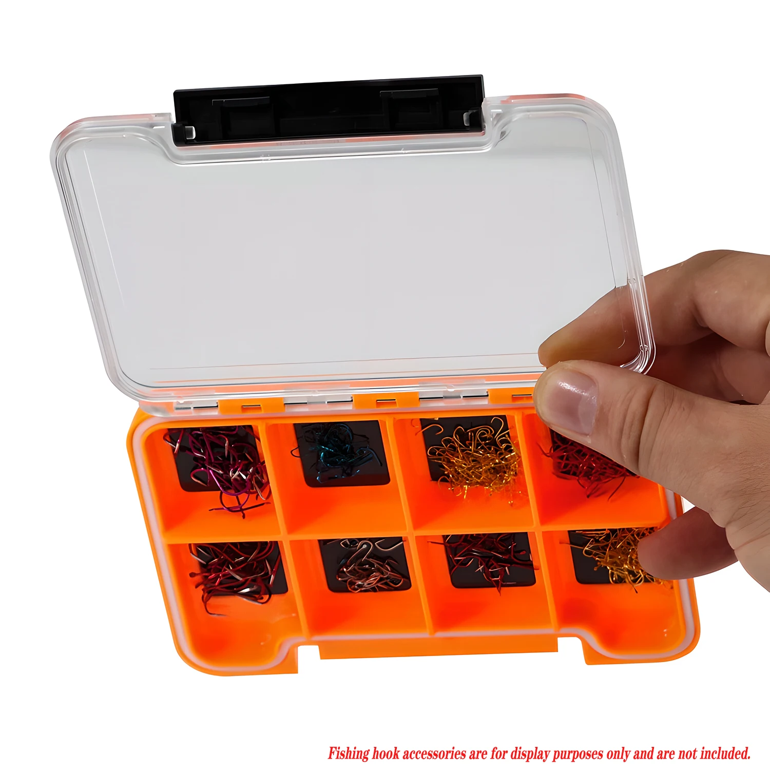 Angeln Tackle Box 8-12 Fächer Angeln Köder Köder Haken Lagerung Fall Angeln Organizer Werkzeuge Zubehör – Detail 8