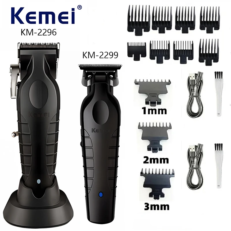 Kemei KM-2296 KM-2299 profession elle friseur set usb aufladen männer profession elle elektrische