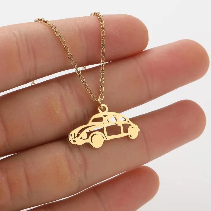 Car Pendant Choker Chain Fashion Necklace For Women Golden Stainless Steel Hip Hop Necklace Designer Jewelry Gift Cadenas Mujer