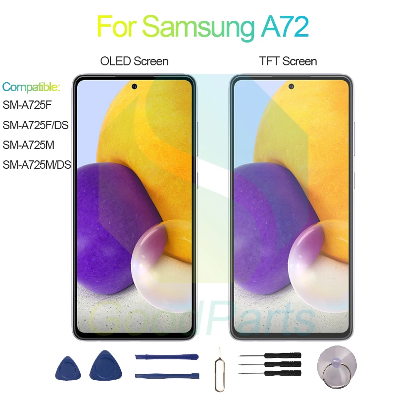 For Samsung A72 LCD Display Screen 6.7